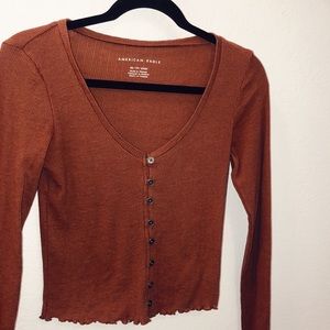 American Eagle cropped long sleeve